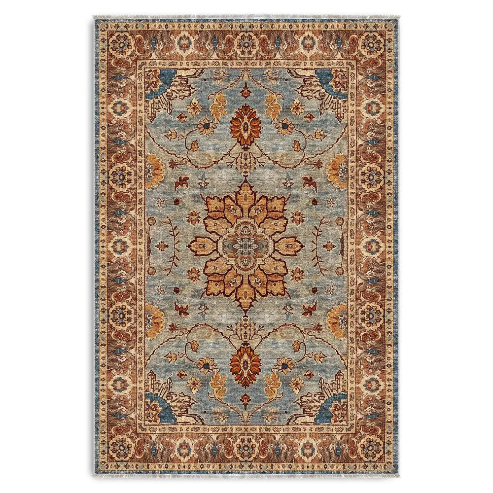 RW3034 washable chenille area rug viewed from above