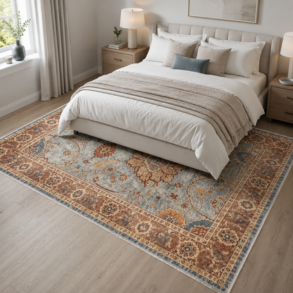 RW3034 washable chenille area rug, room scene