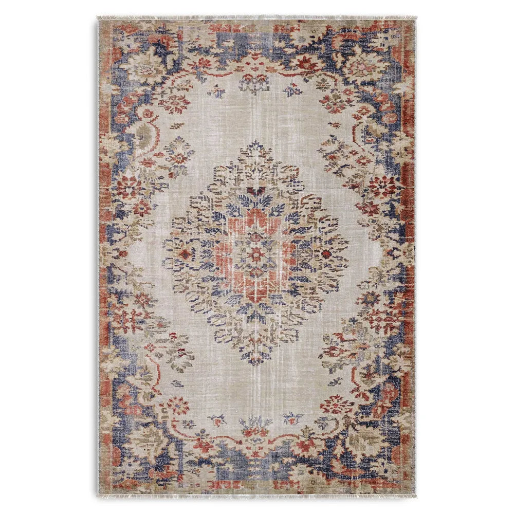 RW3035 washable chenille area rug viewed from above