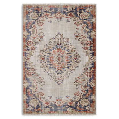 RW3035 washable chenille area rug viewed from above