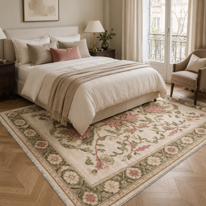 RW3036 washable chenille area rug, room scene