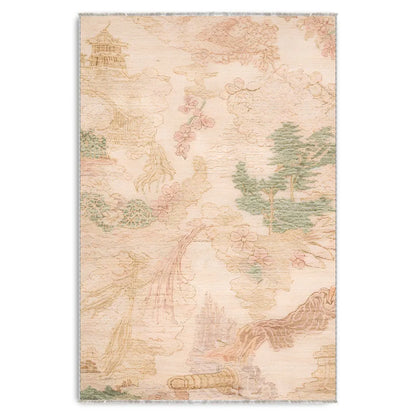 RW3037 washable chenille area rug viewed from above