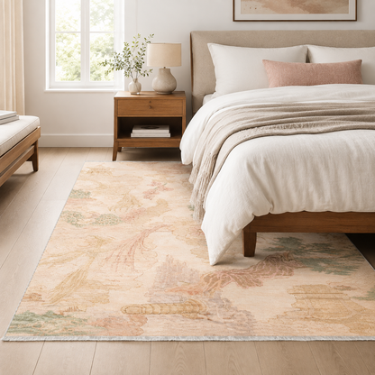 RW3037 washable chenille area rug, room scene