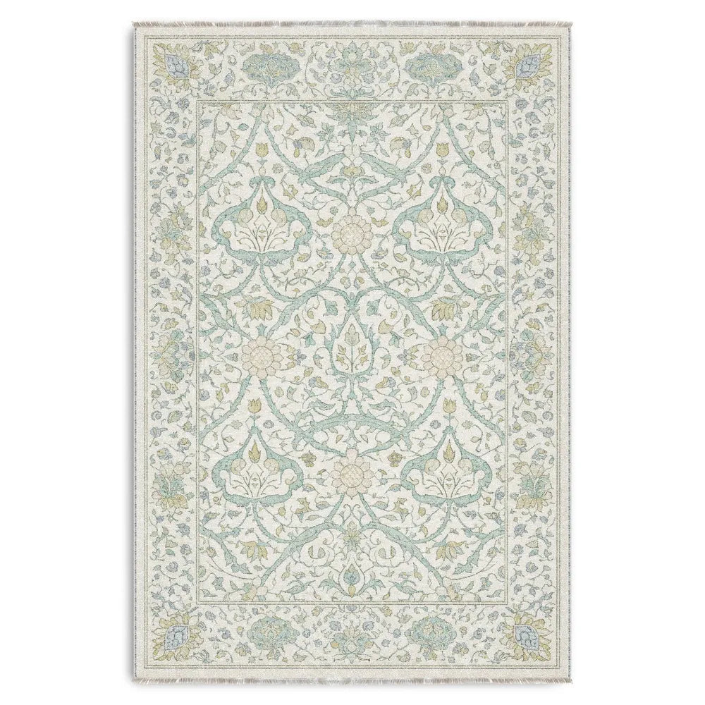 RW3039 washable chenille area rug viewed from above