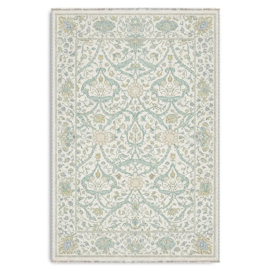 RW3039 washable chenille area rug viewed from above