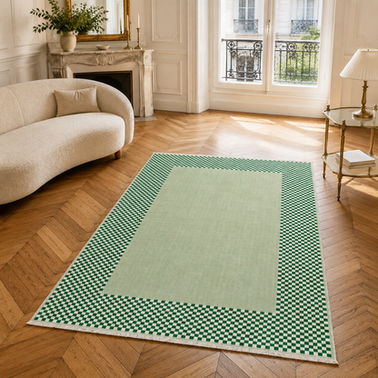 RW3047103 washable chenille area rug, room scene
