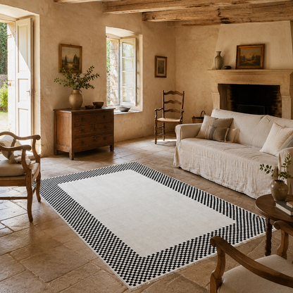 RW3047203 washable chenille area rug, room scene