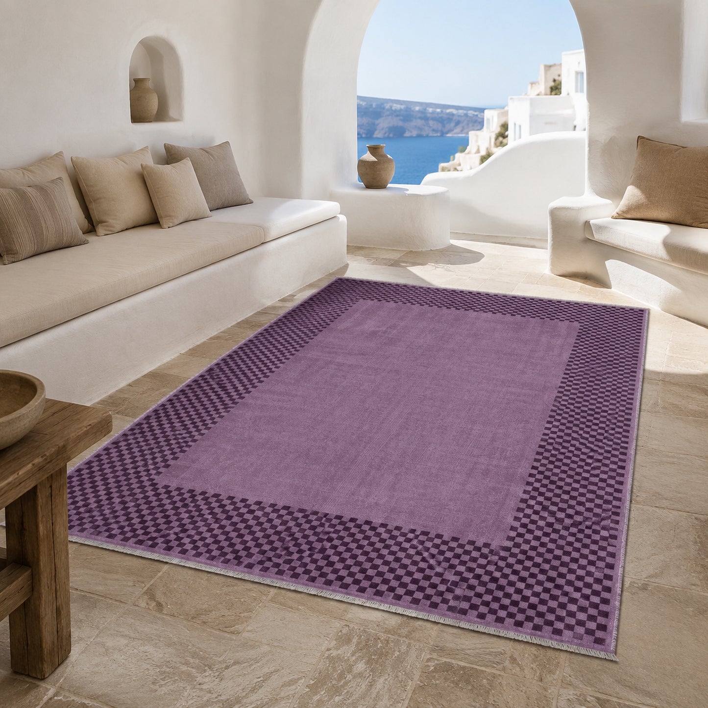 RW3047403 washable chenille area rug, room scene