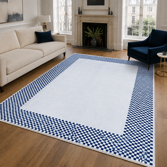 RW3047503 washable chenille area rug, room scene