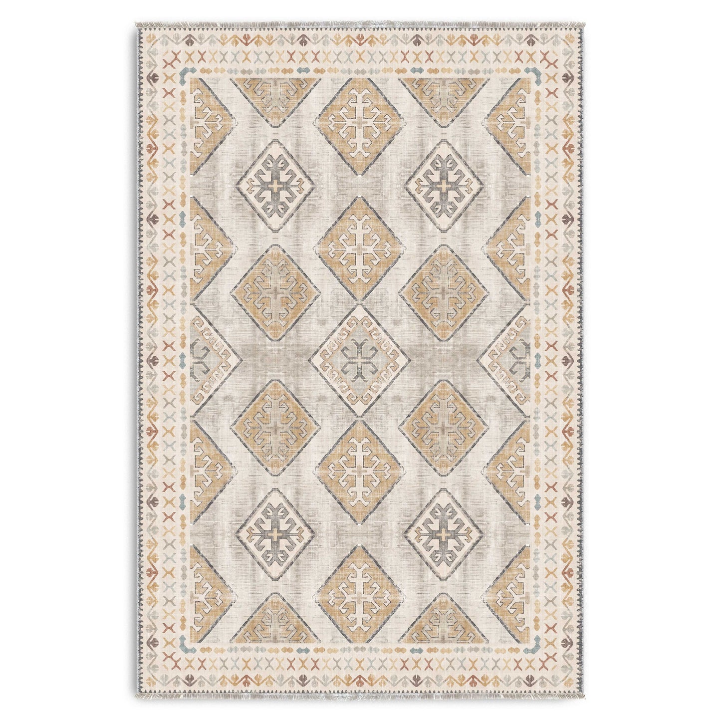RW3048 washable chenille area rug viewed from above