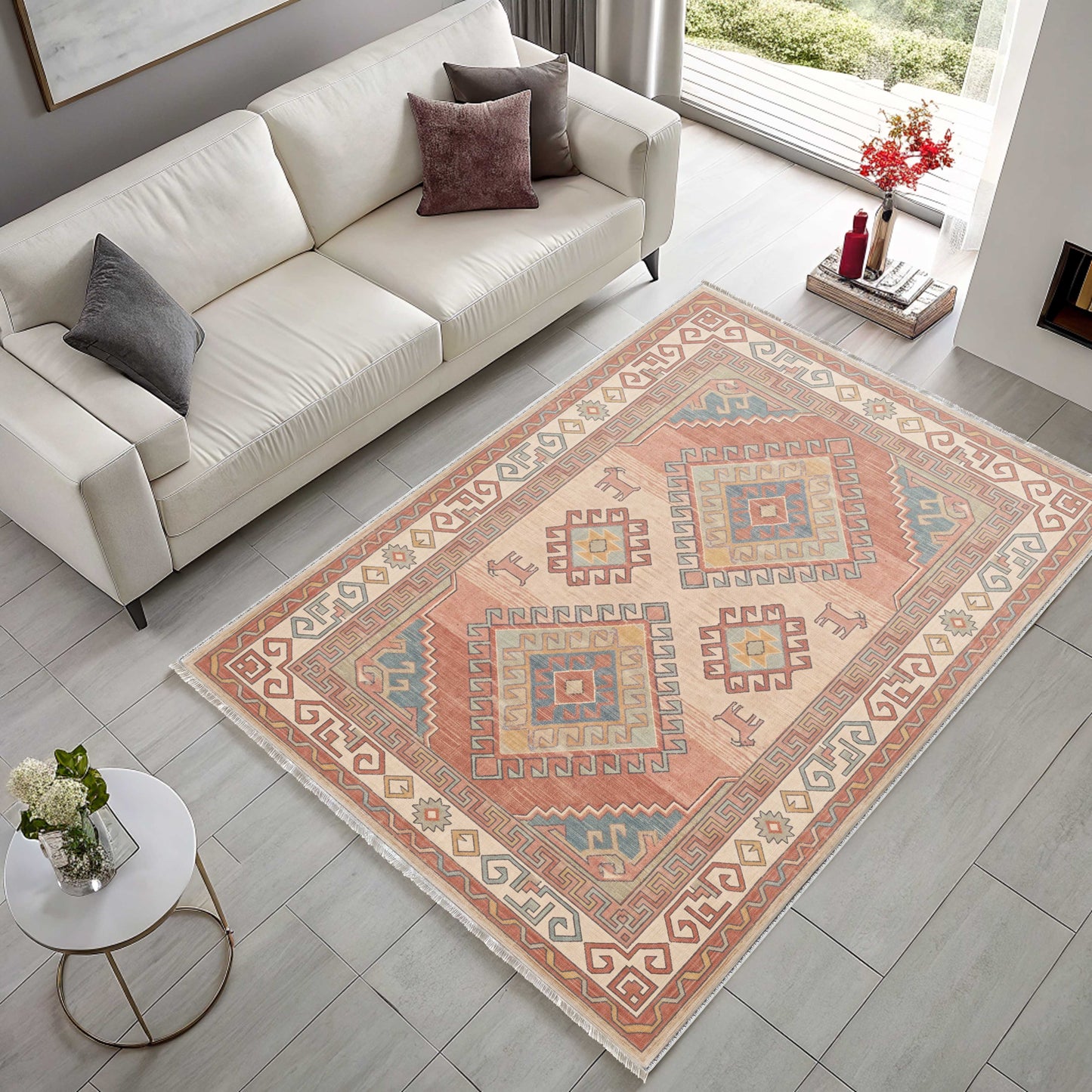 RW3049 washable chenille area rug