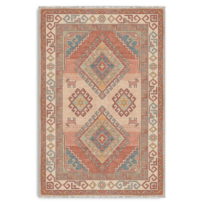 RW3049 washable chenille area rug viewed from above