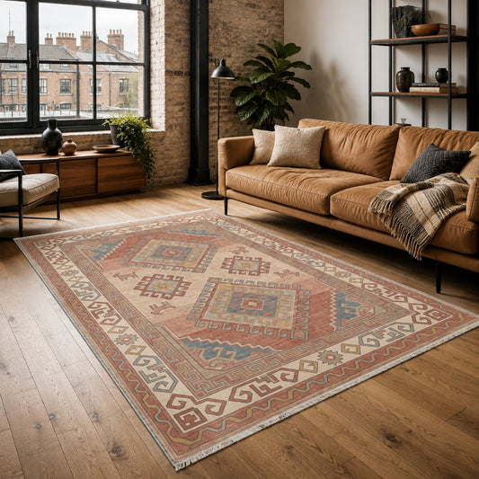 RW3049 washable chenille area rug, room scene