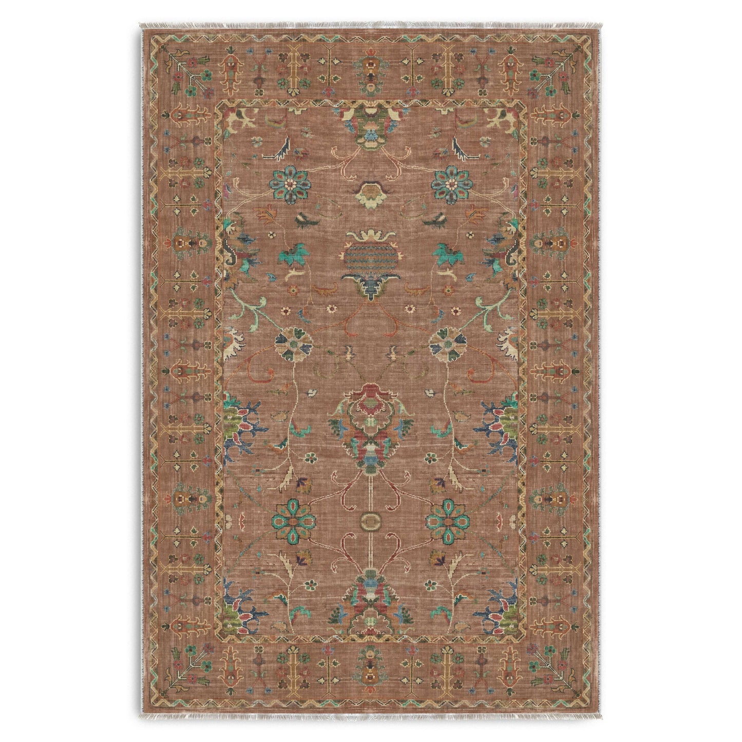 RW3051 washable chenille area rug viewed from above