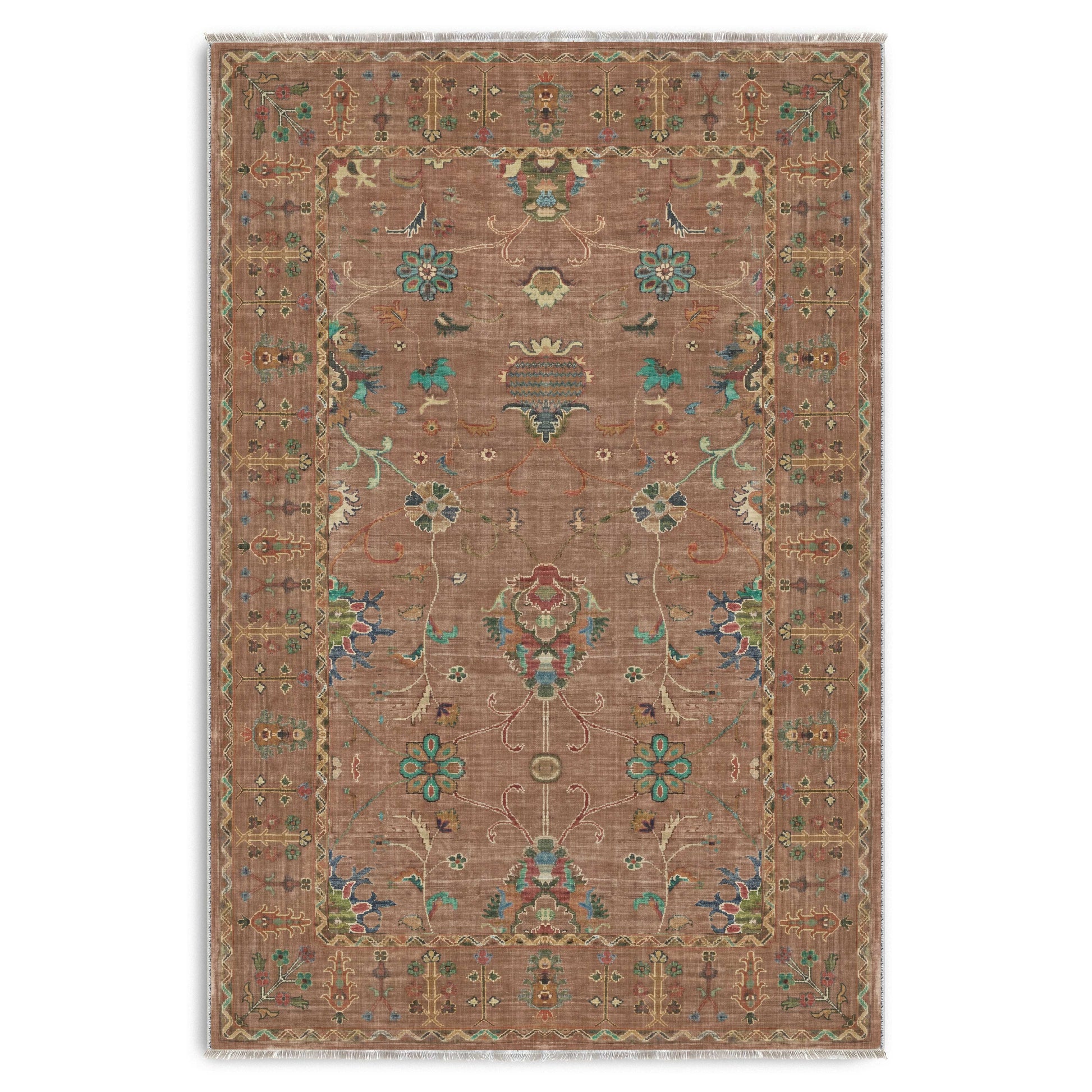 RW3051 washable chenille area rug viewed from above