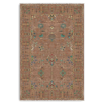RW3051 washable chenille area rug viewed from above