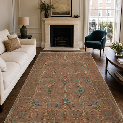 RW3051 washable chenille area rug, room scene