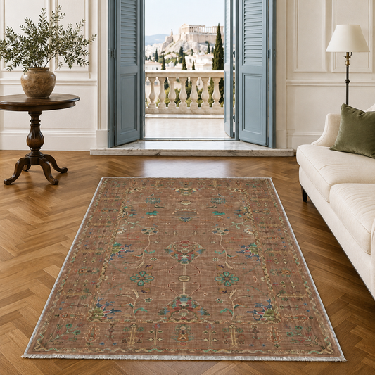 RW3051 washable chenille area rug, room scene