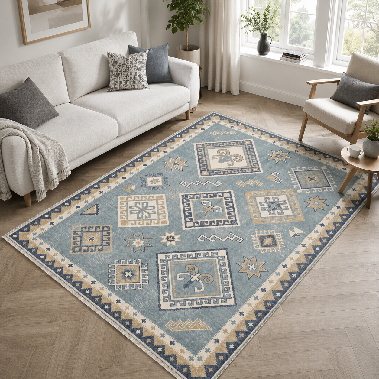 RW3054 washable chenille area rug