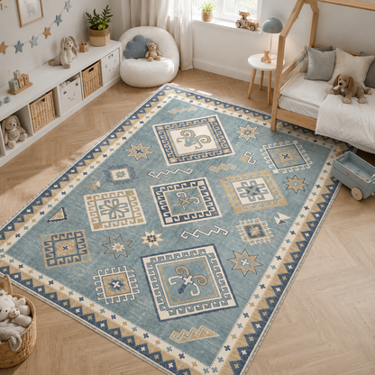 RW3054 washable chenille area rug, room scene
