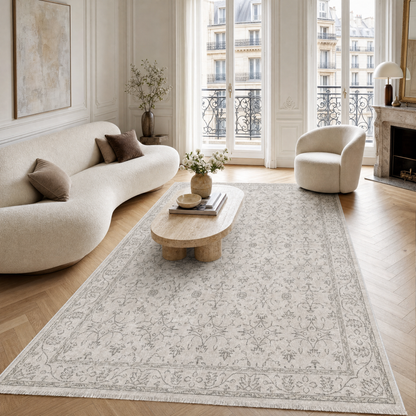 RW3058 washable chenille area rug in a modern living room