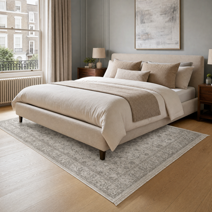 RW3058 washable area rug in a modern bedroom
