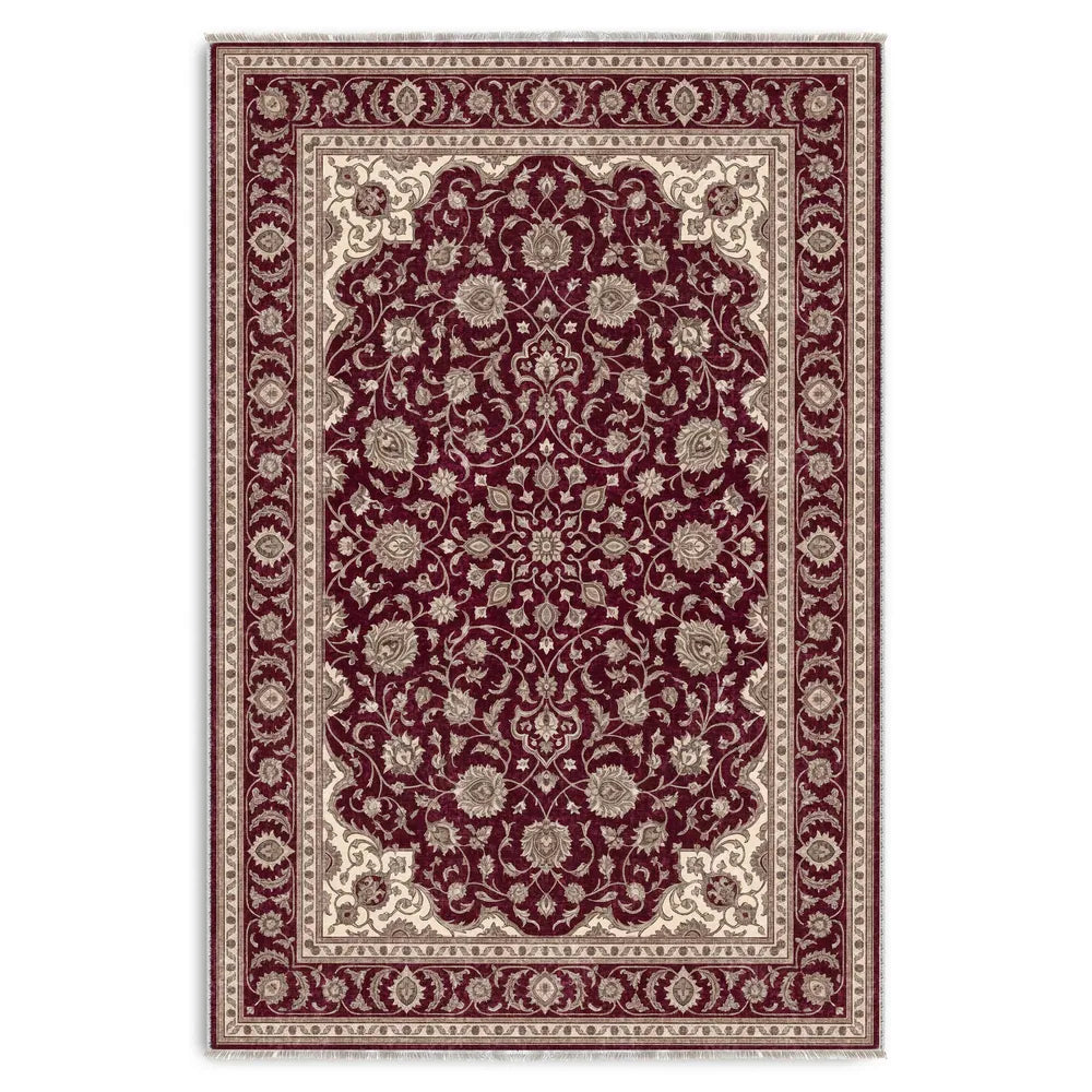 RW3059 washable chenille area rug viewed from above