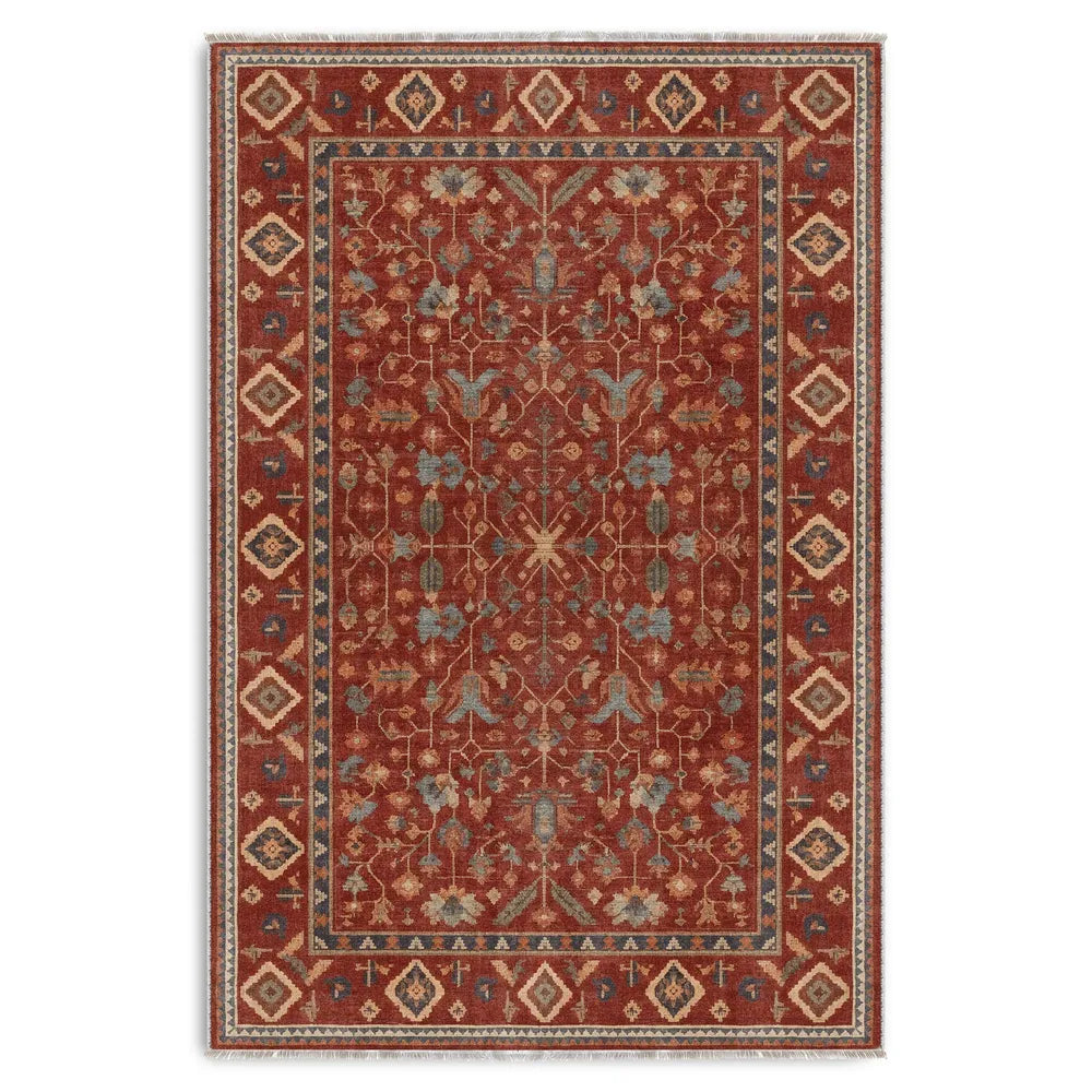 RW3061 washable chenille area rug viewed from above