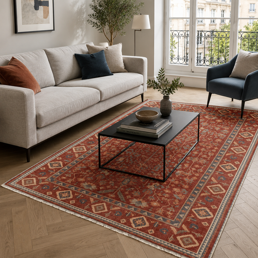 RW3061 washable chenille area rug, room scene