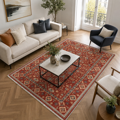 RW3061 washable chenille area rug, room scene