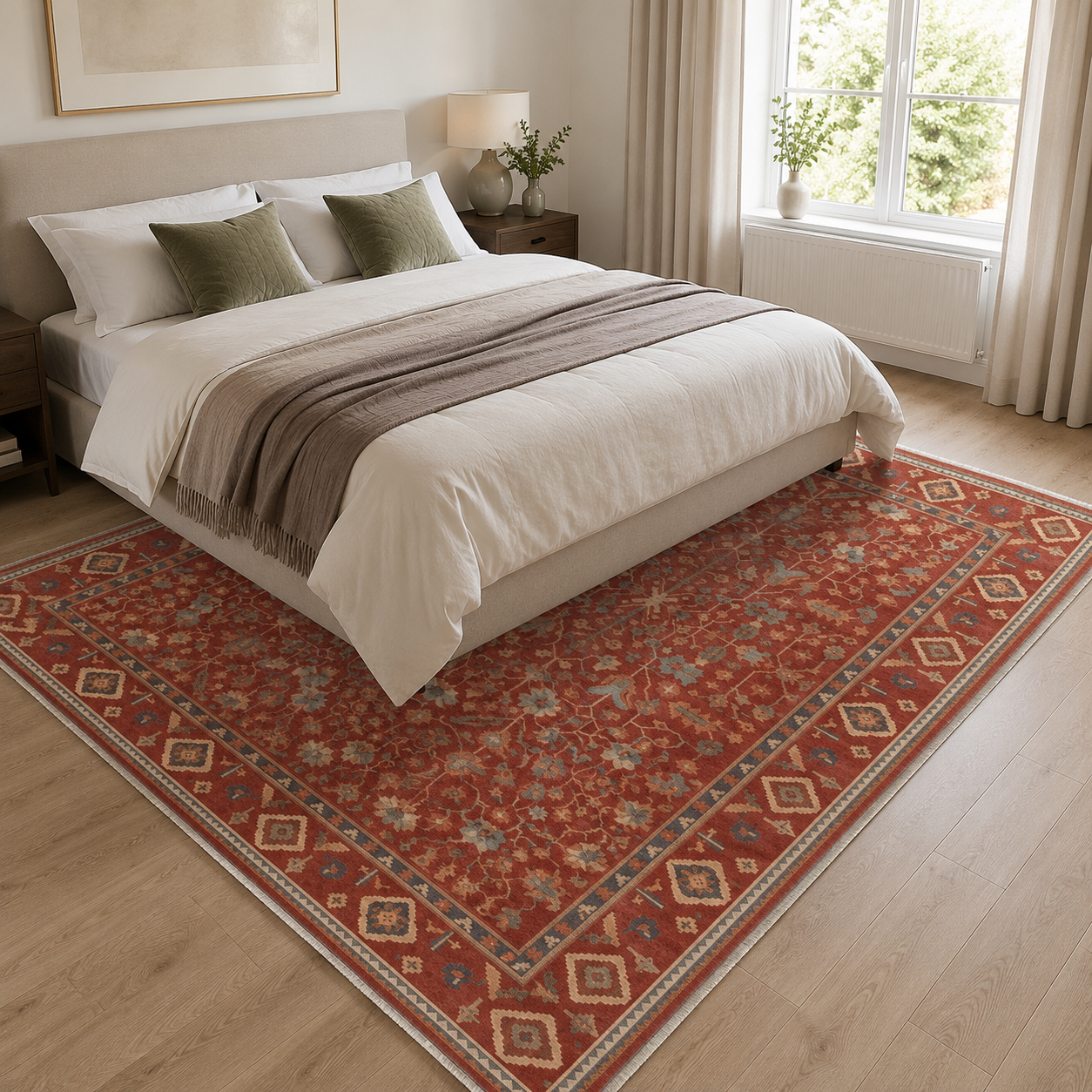 RW3061 washable chenille area rug, room scene