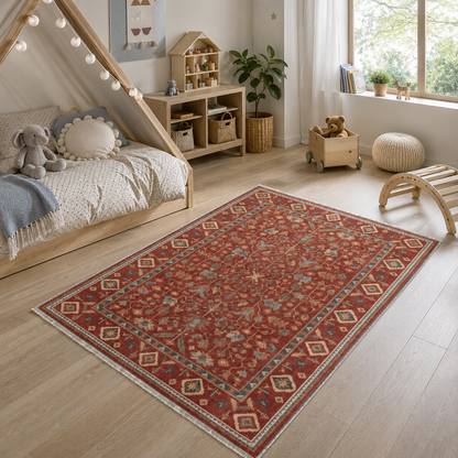 RW3061 washable chenille area rug, room scene