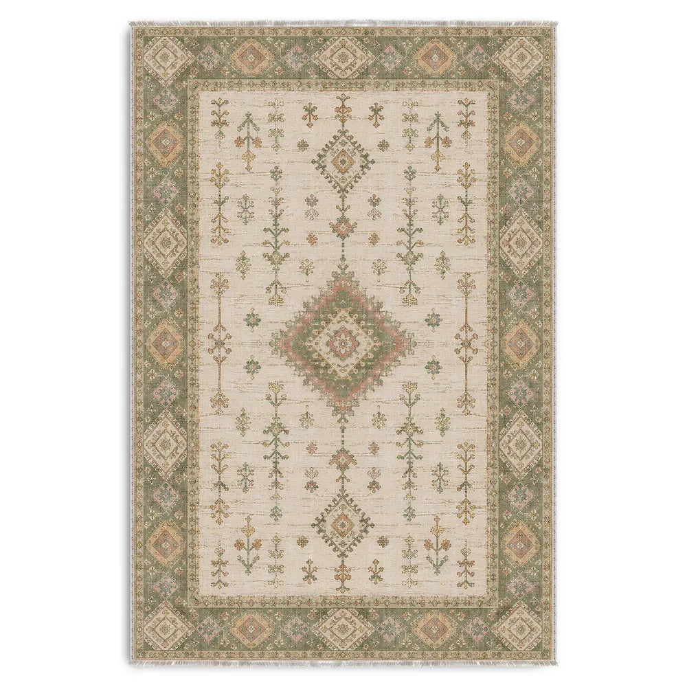 RW3062 washable chenille area rug viewed from above