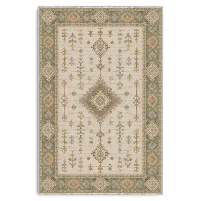 RW3062 washable chenille area rug viewed from above