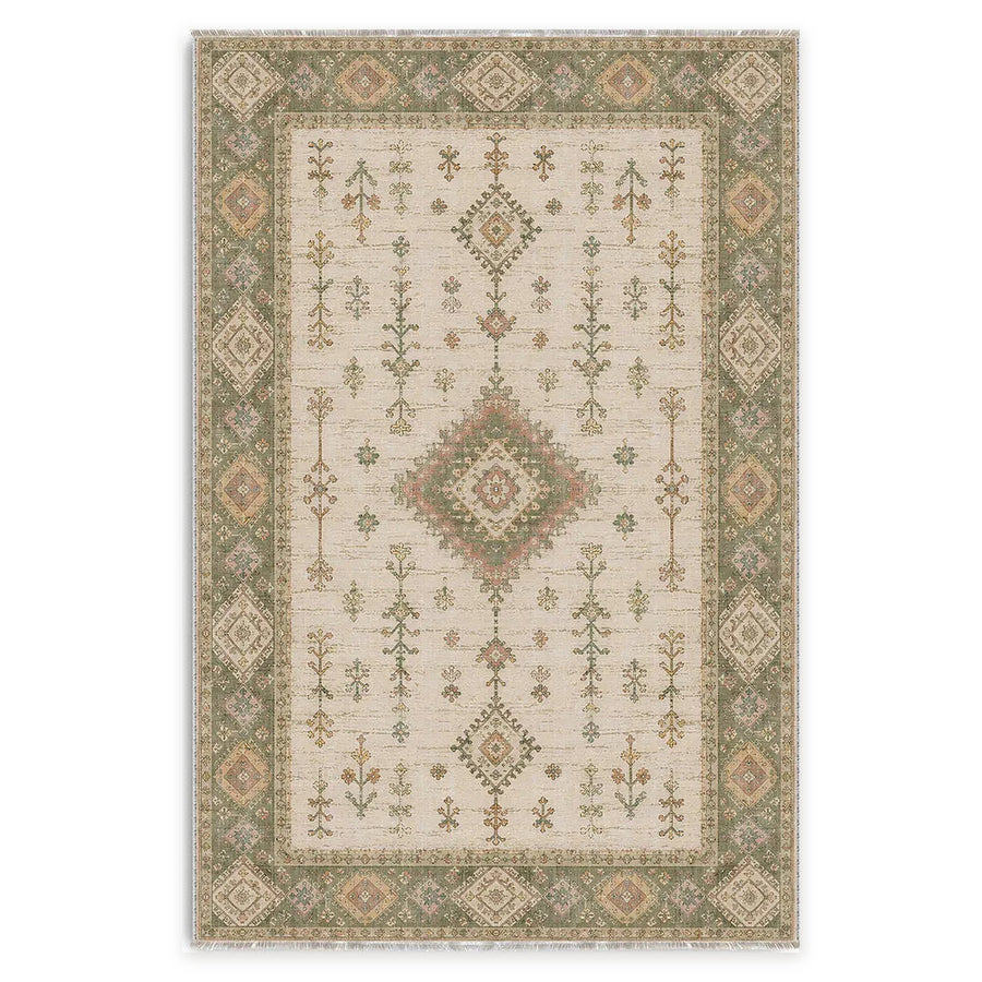 Premier Border Natural Beige Heritage Washable Rug