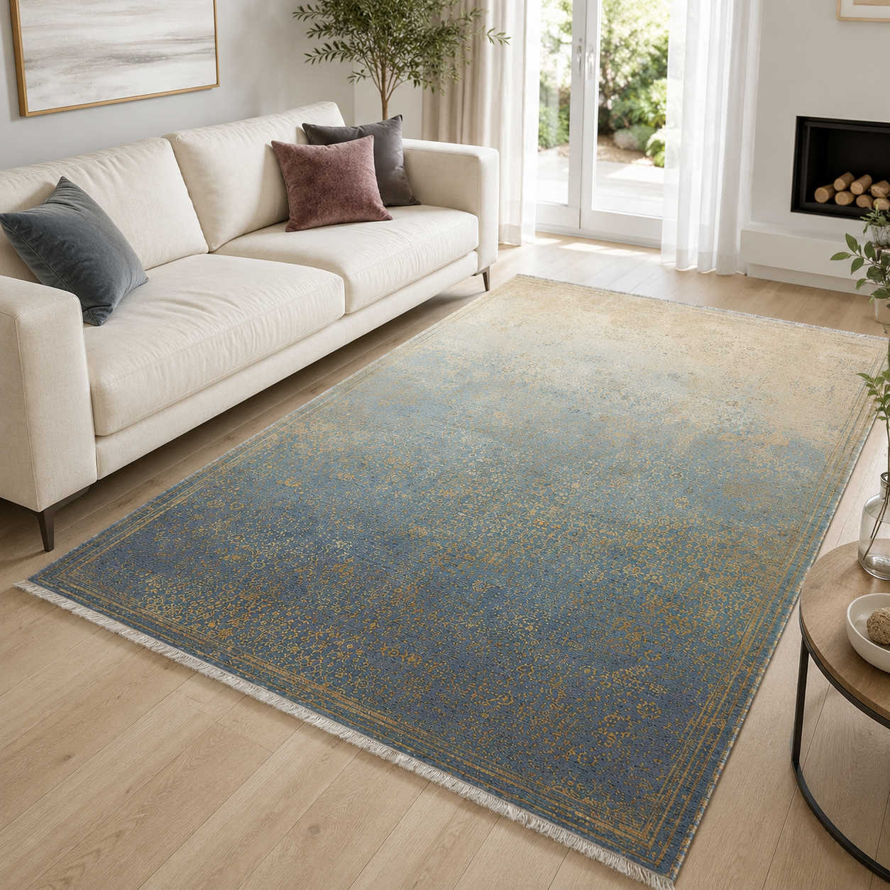 RW3063 washable chenille area rug