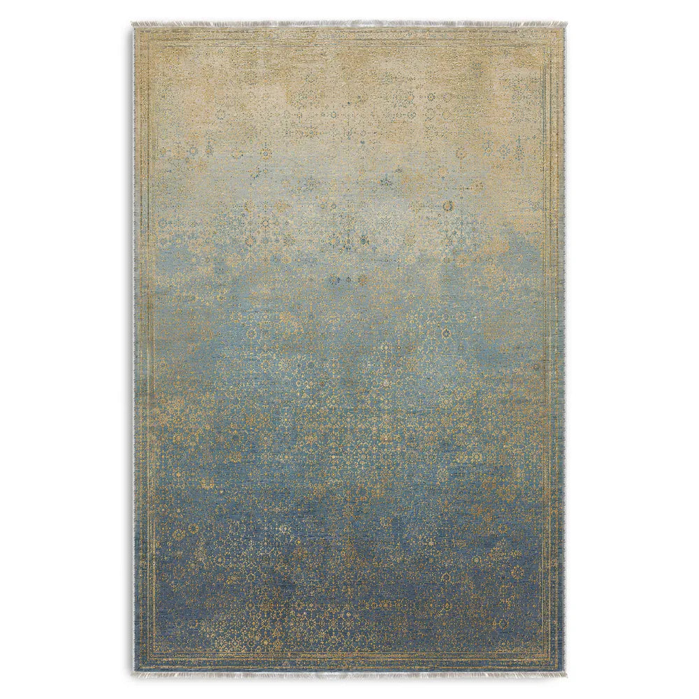 RW3063 washable chenille area rug viewed from above