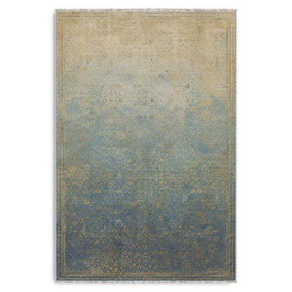 RW3063 washable chenille area rug viewed from above
