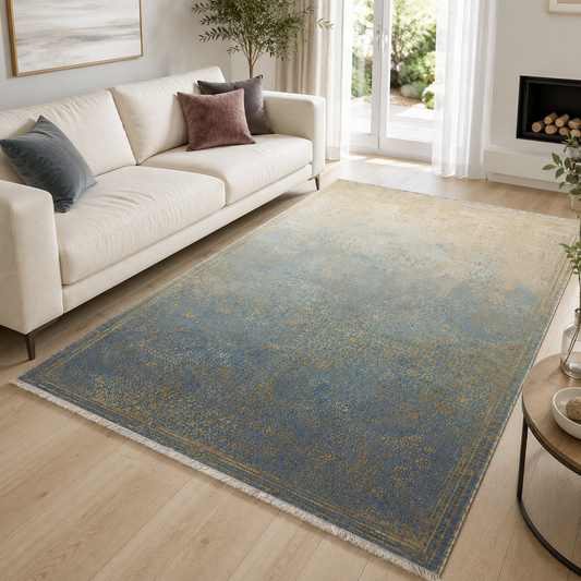 RW3063 washable chenille area rug, room scene