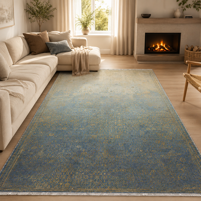 RW3063 washable chenille area rug, room scene