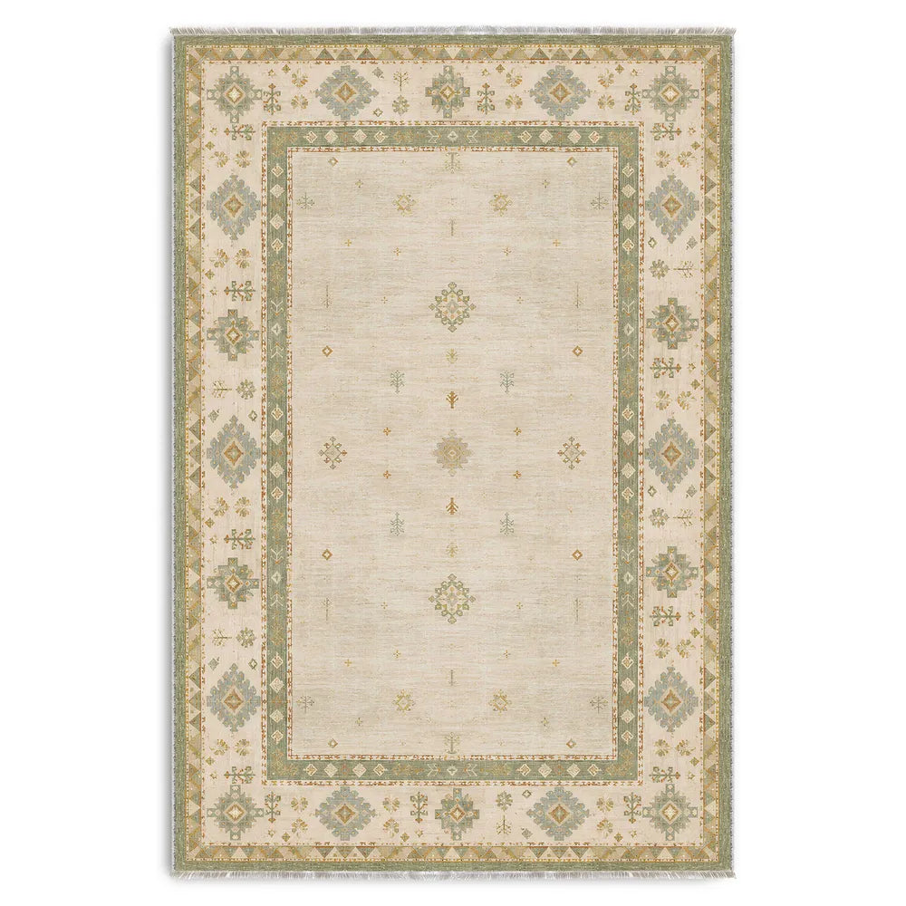 RW3064 washable chenille area rug viewed from above