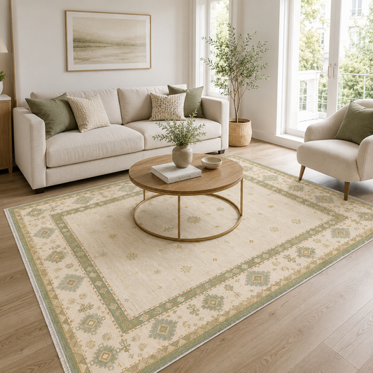 RW3064 washable chenille area rug, room scene