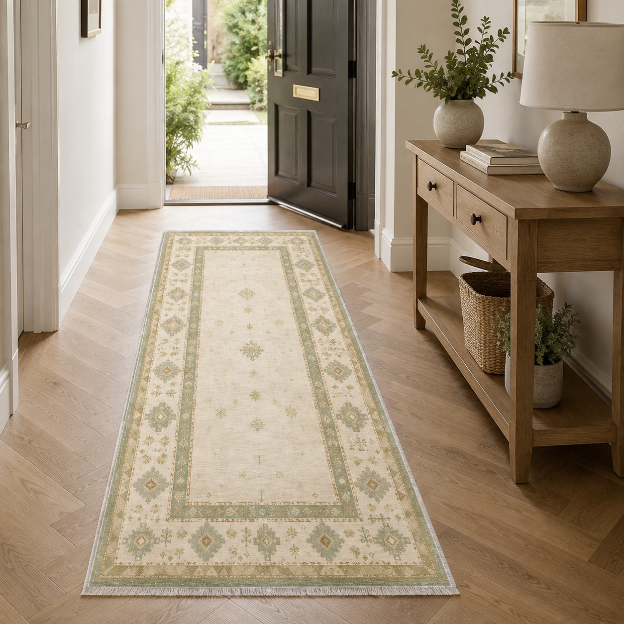 RW3064 washable chenille area rug, room scene