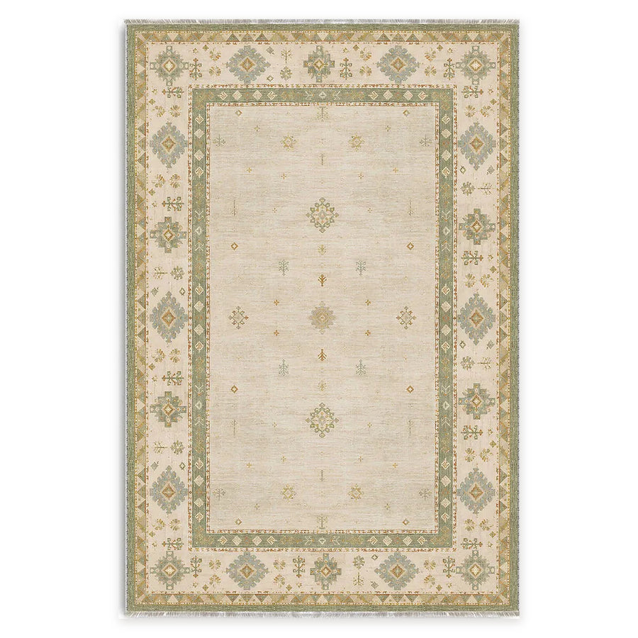 Quiet Stripes Natural Beige Heritage Washable Rug