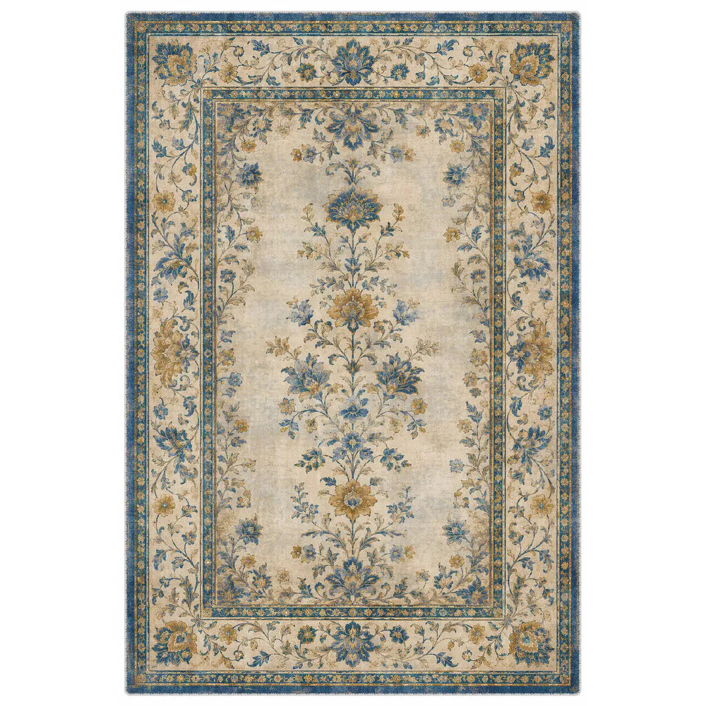 RW3065 washable chenille area rug viewed from above