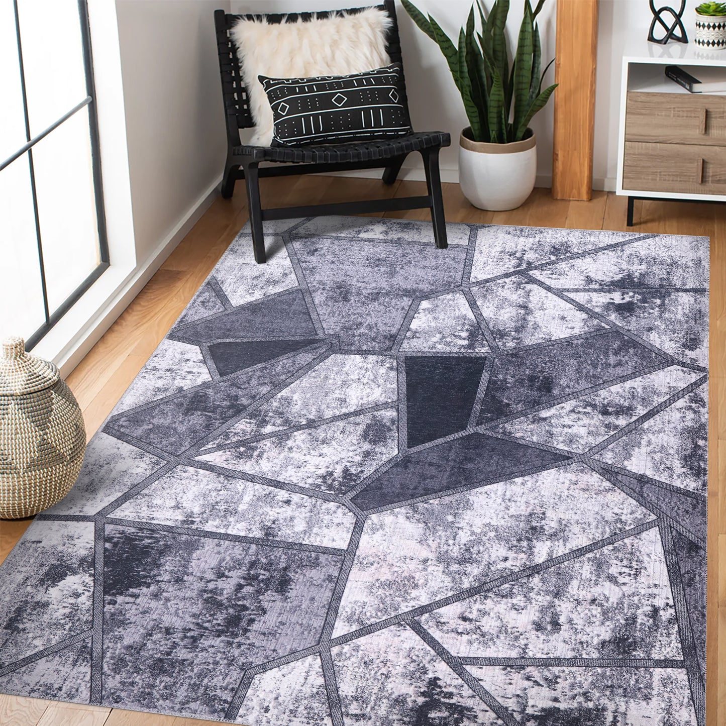 RW4001 washable chenille rug texture and pattern detail