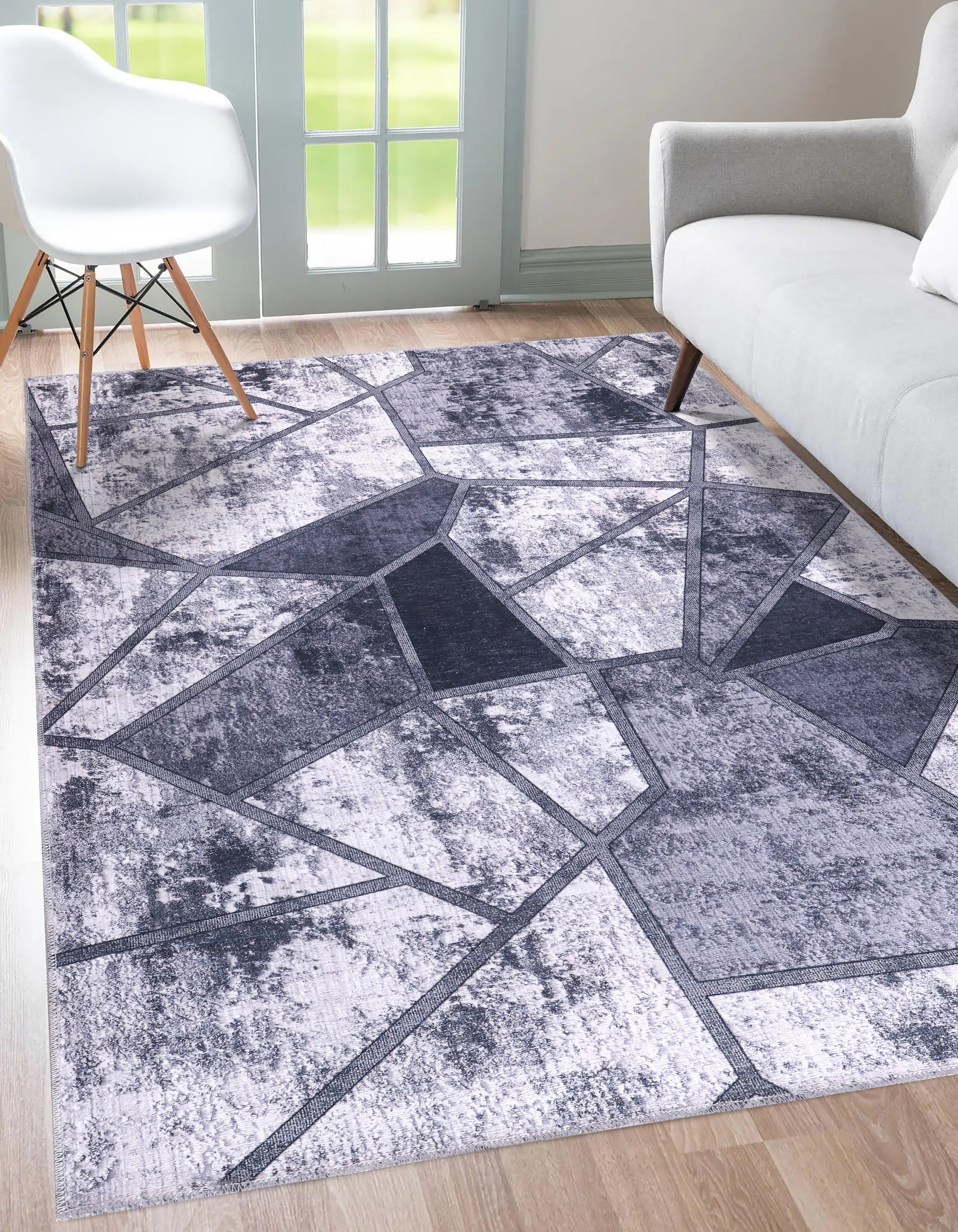 RW4001 washable chenille rug texture and pattern detail
