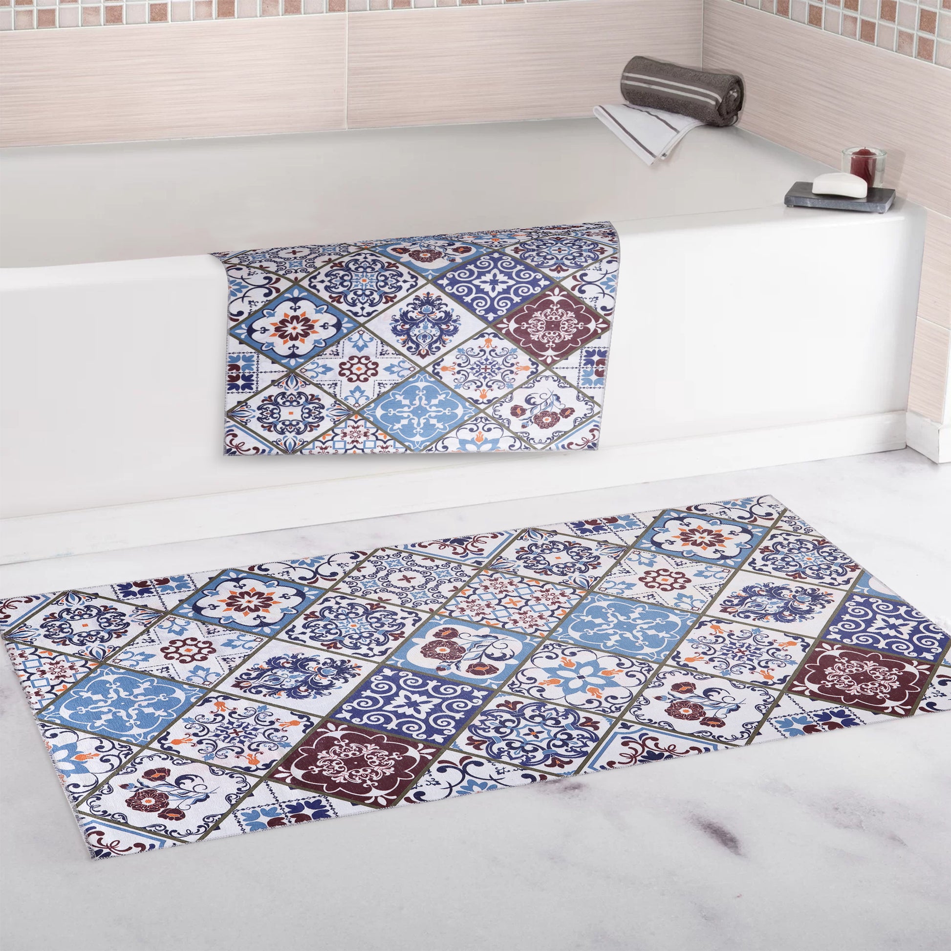 RW4002 washable chenille area rug, doormat