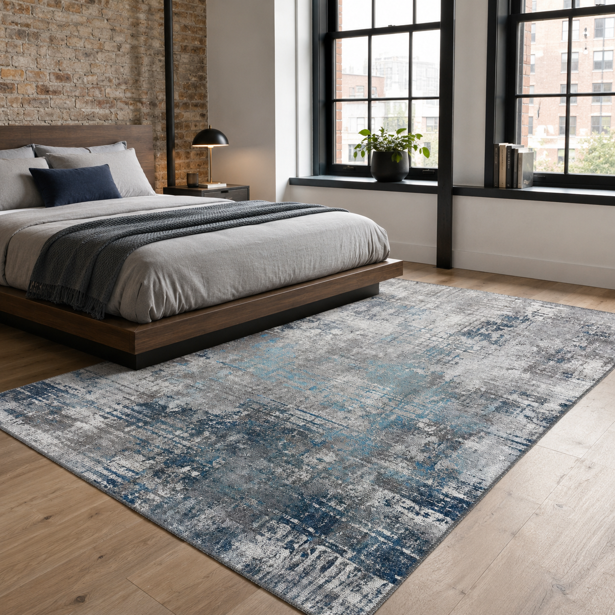 RW7001 washable chenille rug texture and pattern detail