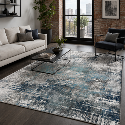 RW7001 washable chenille rug texture and pattern detail